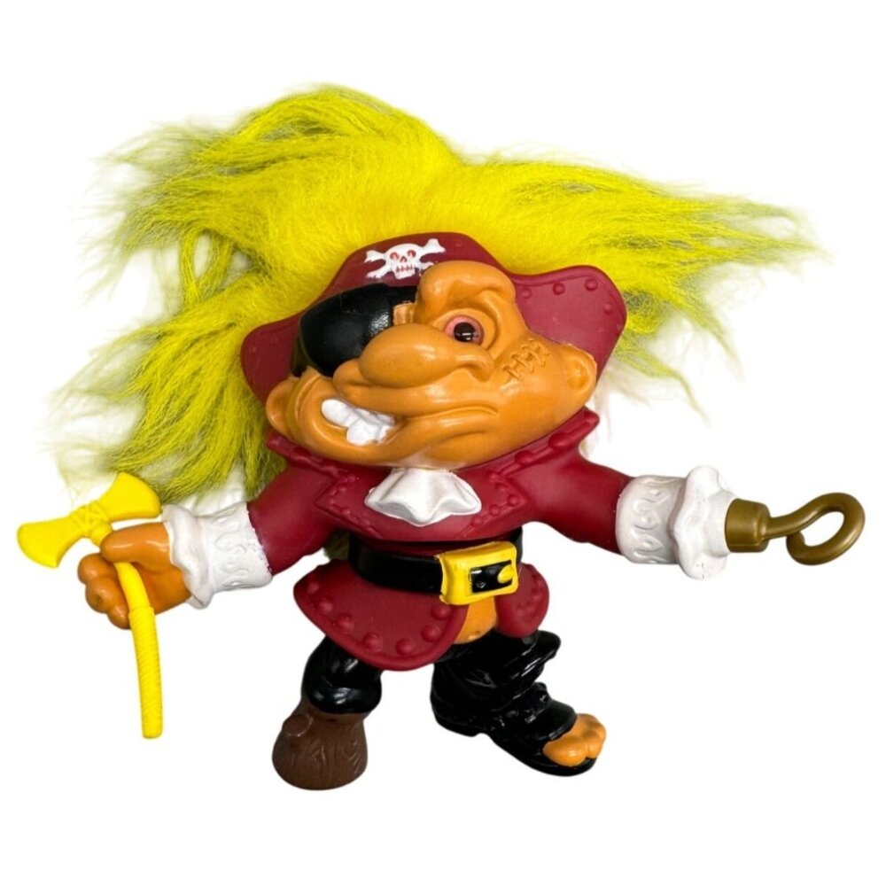 Vintage 1992 Hasbro Troll Doll Pirate With Yellow Hair READ